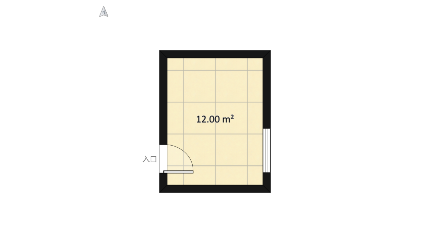 Bedroom floor plan 13.74