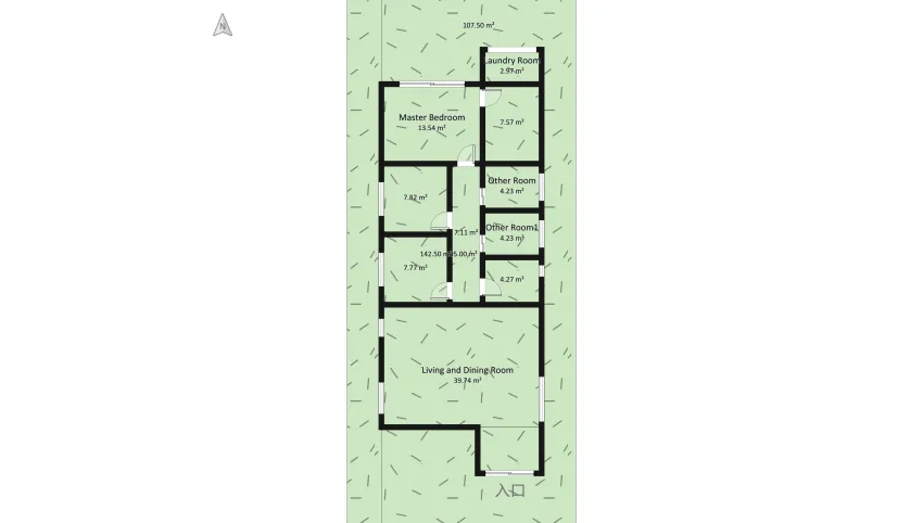 Casa Térrea floor plan 469.54