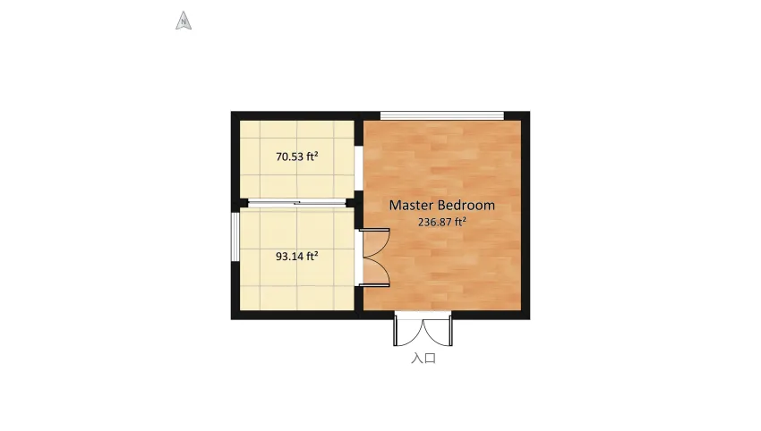 Japandi Master Bedroom floor plan 42.32