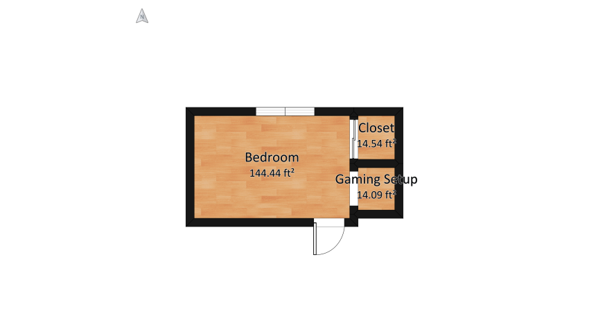 My Bedroom floor plan 19.16
