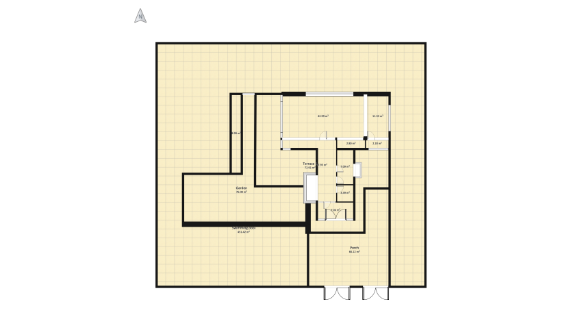 The Nordic House in Winter time floor plan 840.2