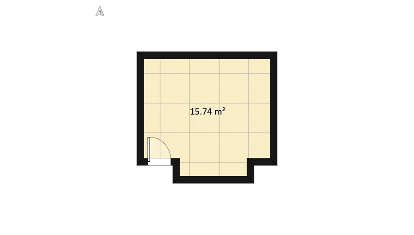 Modern Bedroom floor plan 17.78