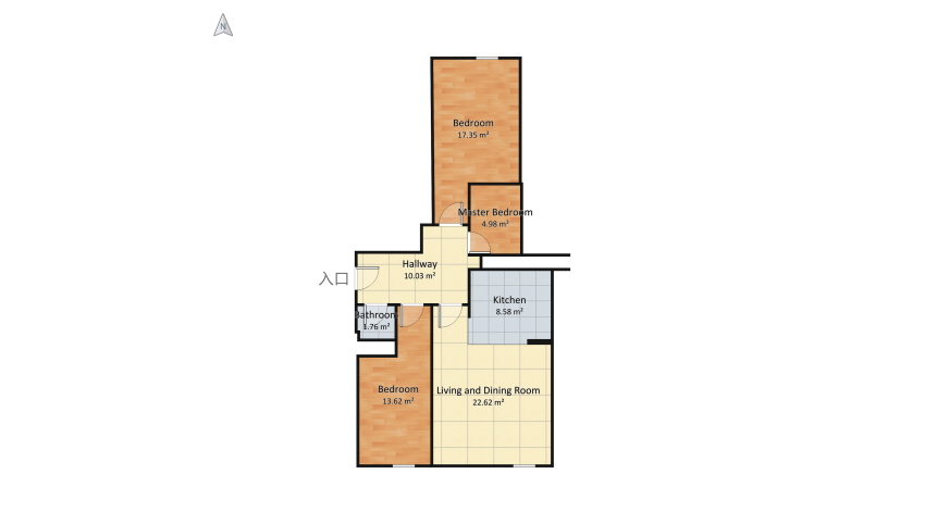 81sqm apartment floor plan 83.72