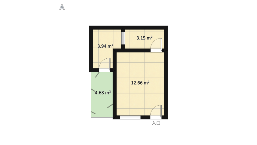 mini apartment floor plan 28.3