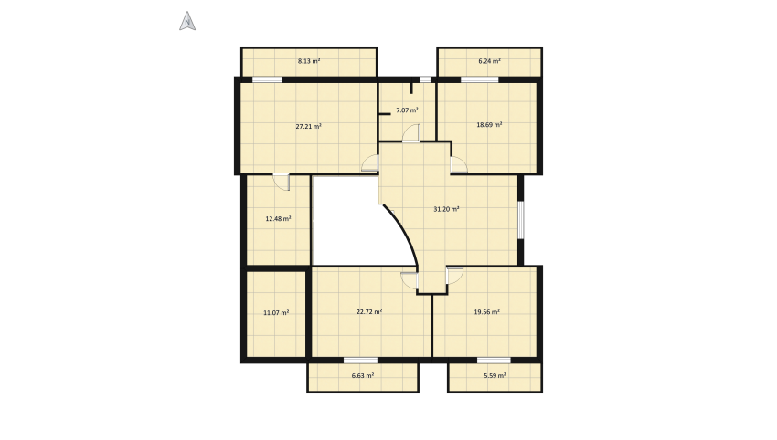 villa moderne floor plan 598.22