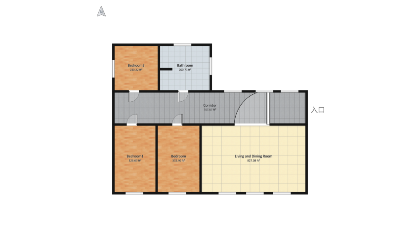 appartement moderne floor plan 270.08
