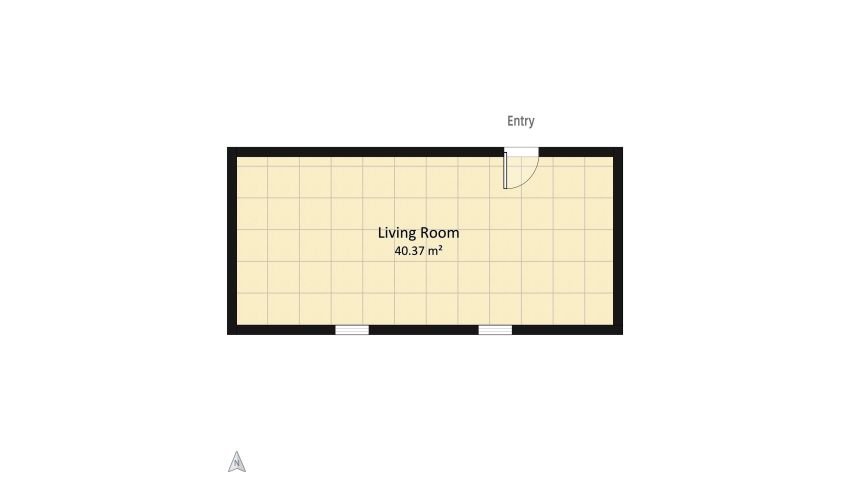 9.5m x 4.25m Living Room/Meeting Area floor plan 40.38