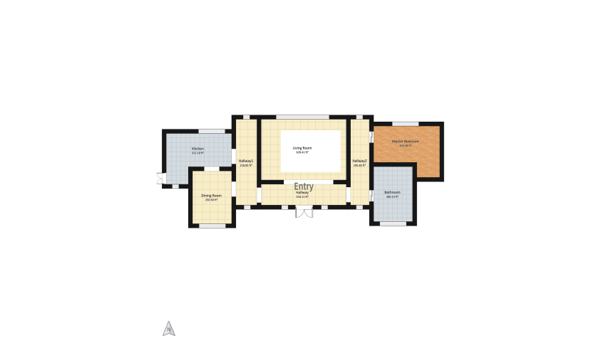 Sunken Living Room floor plan 224.29