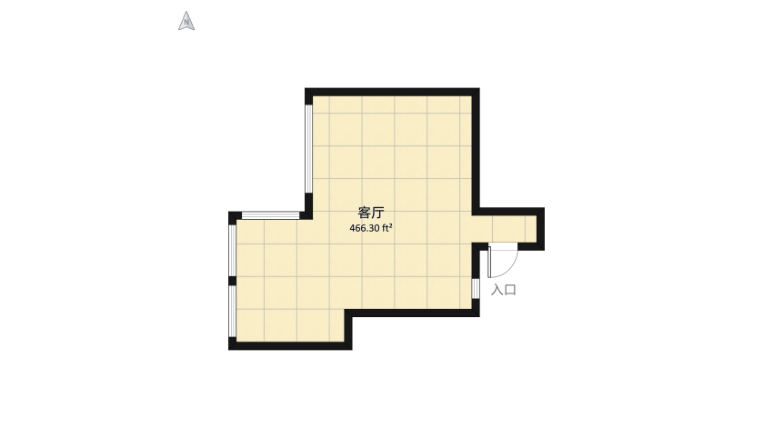 Small Apartment home floor plan 47.41