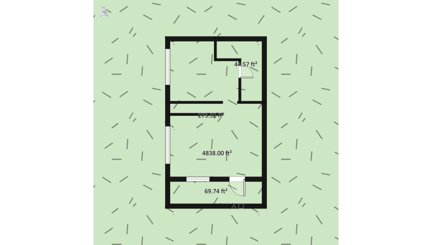 Modern cottage house floor plan 489.67