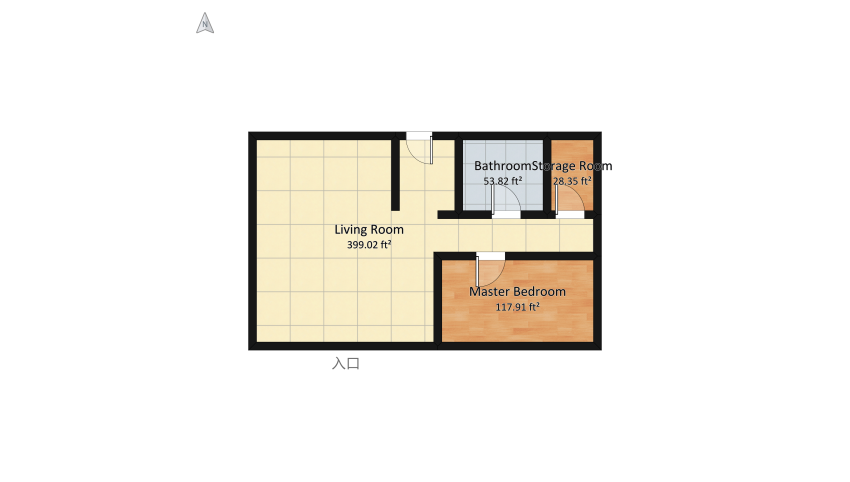 Comfortable two bedroom apartment 63.9㎡ floor plan 63.9