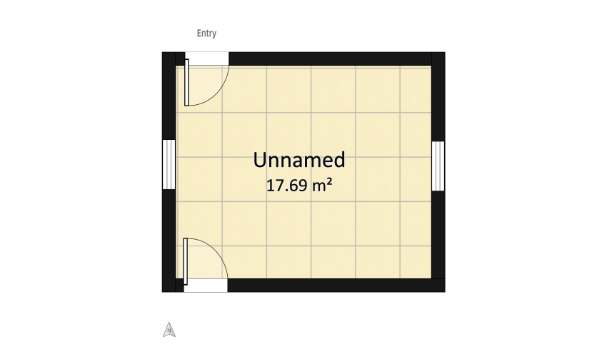 Modern two-room apartment floor plan 16.13