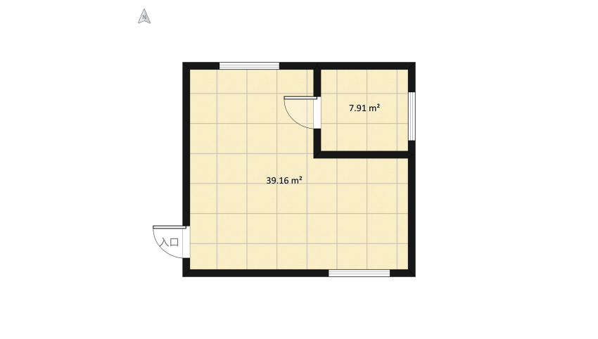Apartment for students floor plan 51.89