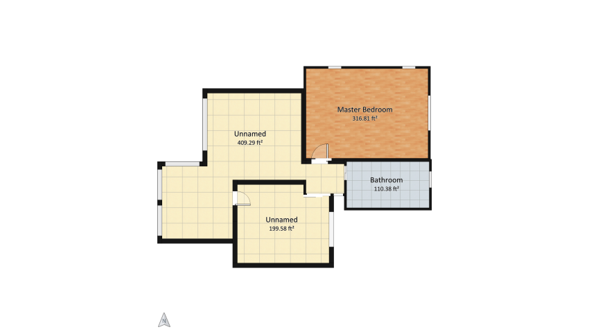 Modern Apartment floor plan 96.26