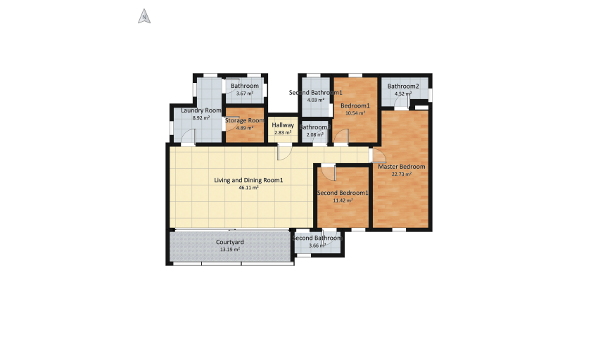 Modelo floor plan 160.05