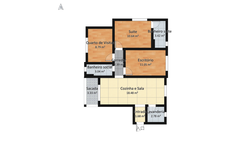 Apartamento Pagani floor plan 78.46