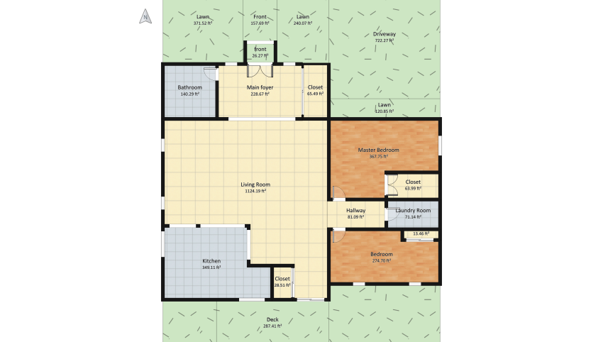 House design floor plan 595.7