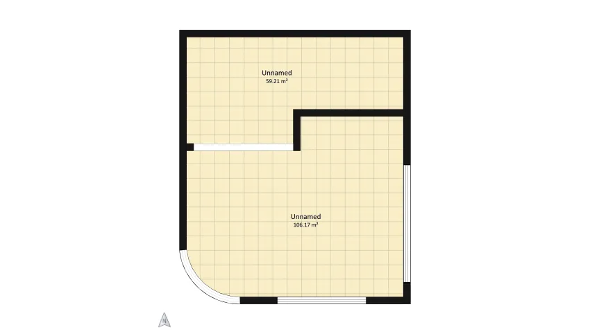 Curve Sunken  floor plan 165.38