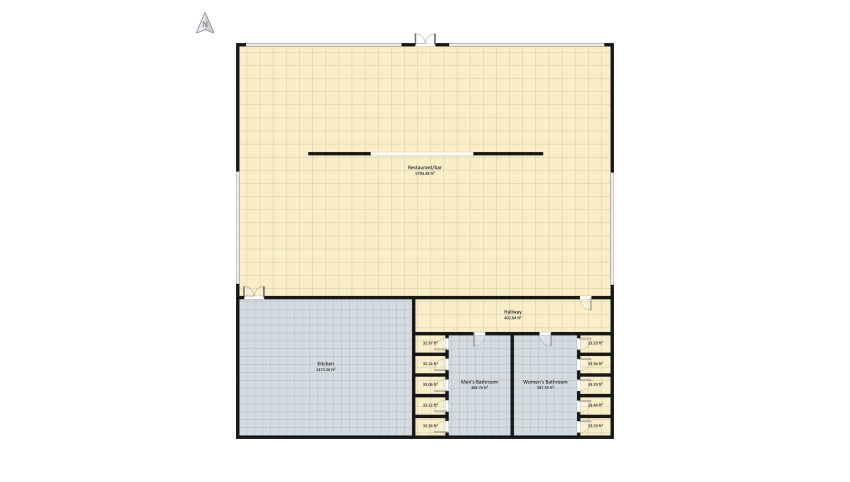 restaurant/bar floor plan 853.27