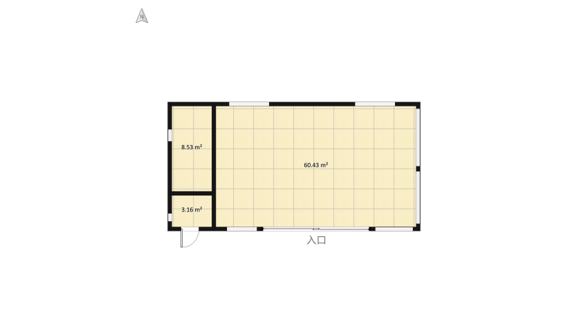Quincho floor plan 77.42