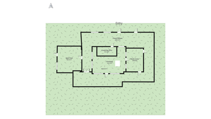 School Courtyard floor plan 1320.89