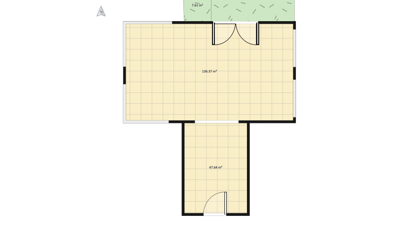 moder house, two story floor plan 261.84