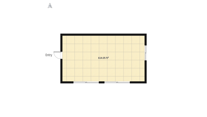 Simple Garage floor plan 60.89