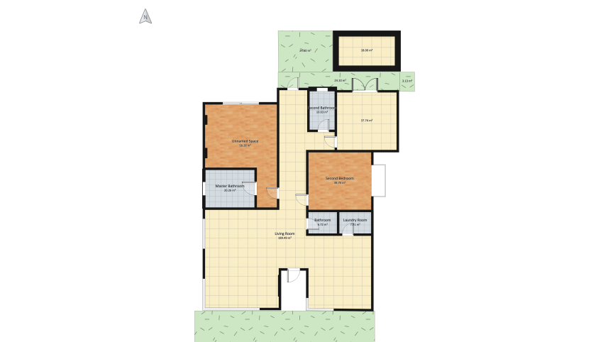 3bdrom 1 storey floor plan 607.98