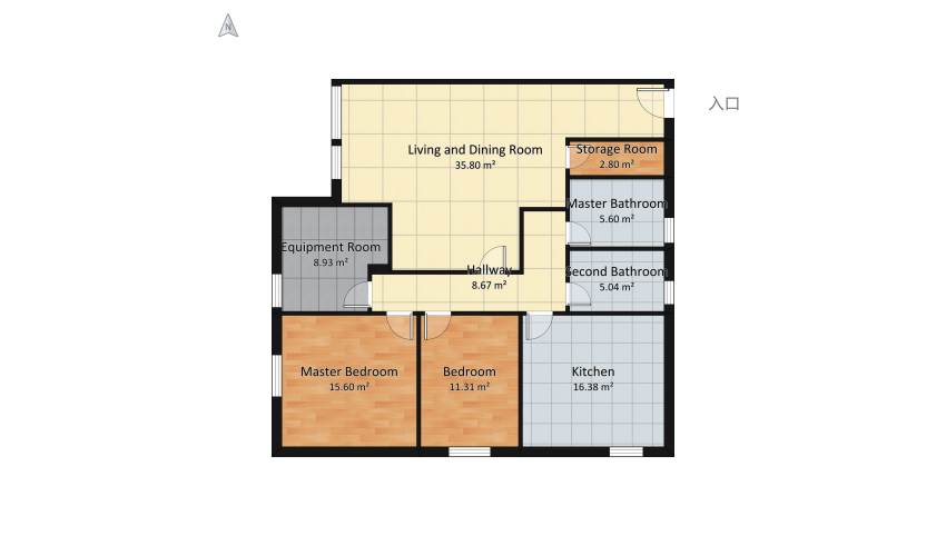 B house floor plan 121.61