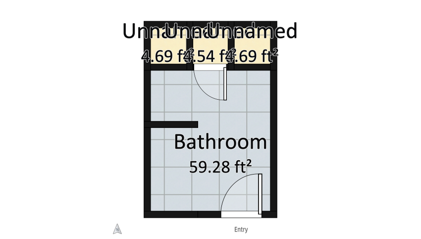 Flip House Bathroom for LCC Interiors floor plan 6.81