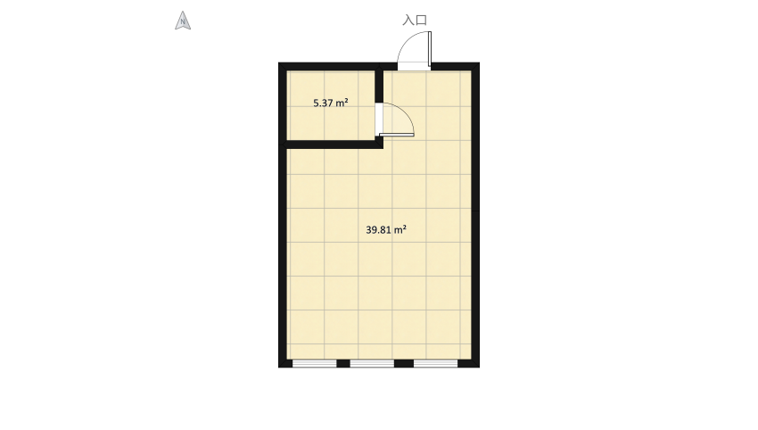 Small apartment floor plan 52.08