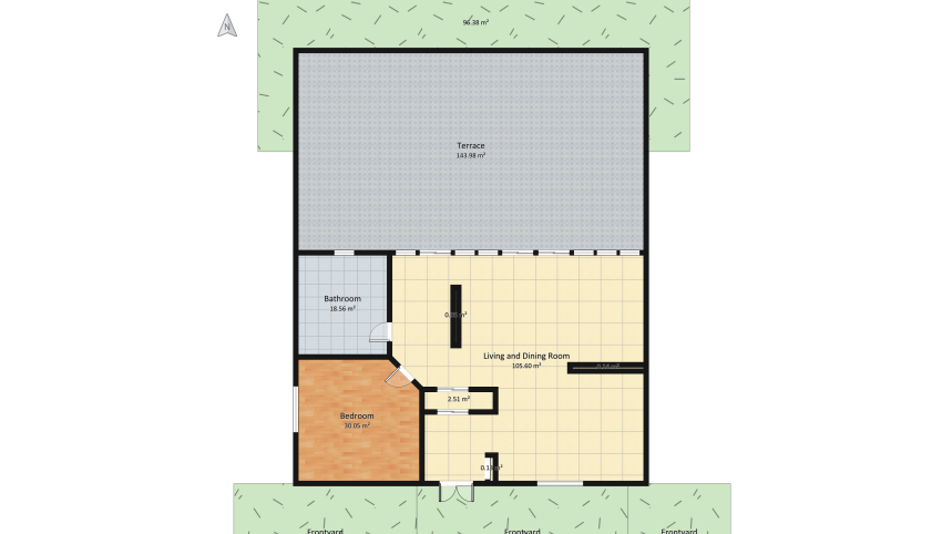 Tropical Beach House floor plan 533.65