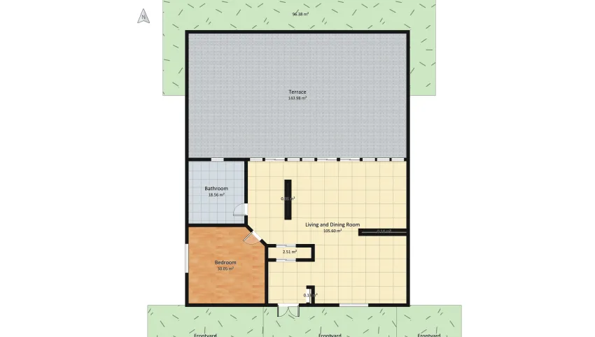 Tropical Beach House floor plan 533.65