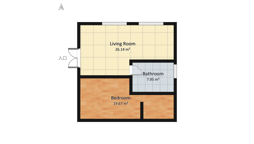 Small flat floor plan 61.03