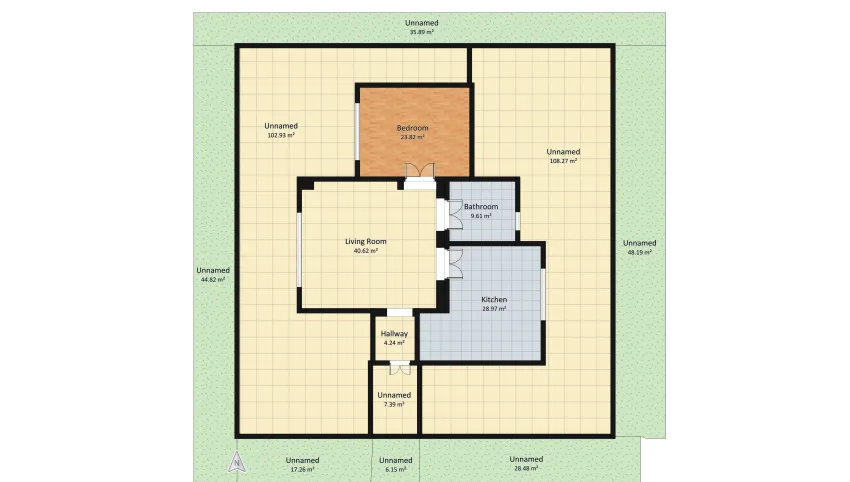 Scandinavian style floor plan 506.68