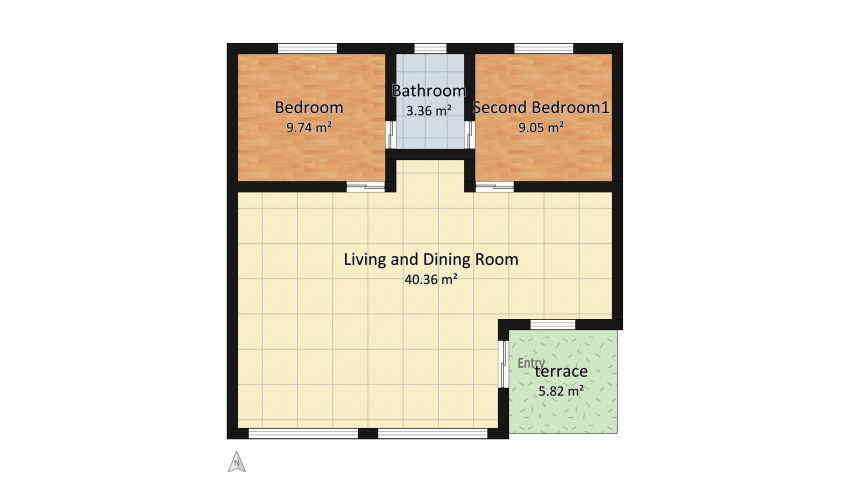 Tiny home 9C floor plan 68.33