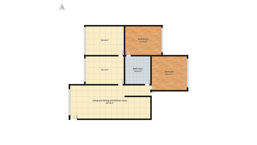 Colorful house floor plan 250.15
