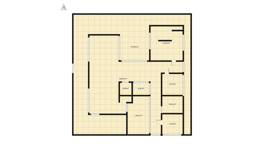 H house floor plan 446.3