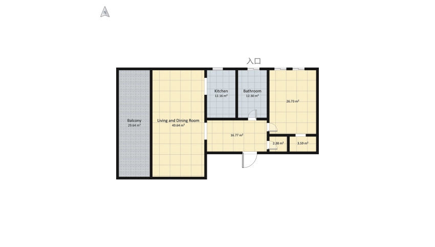 160 mq appartamento floor plan 160.85