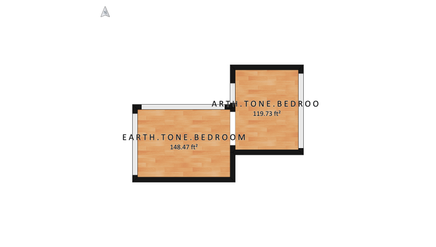 earth tone bohemian bedroom. floor plan 28.45