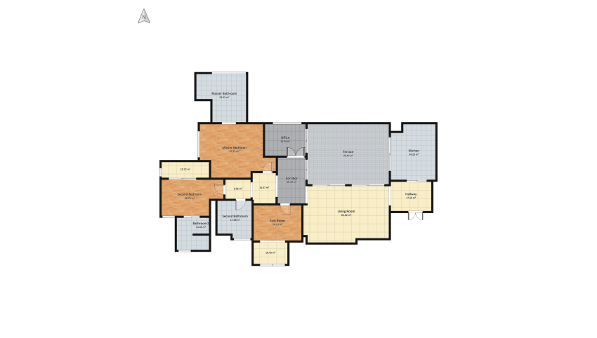 Penthouse floor plan 464.7