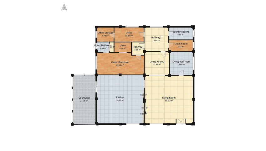Casa balconata floor plan 493.38