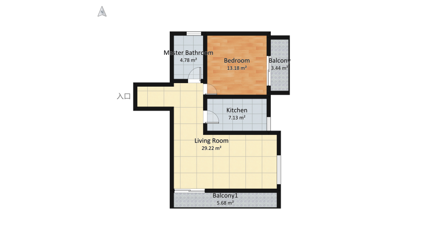 Scandinavian home floor plan 73.4