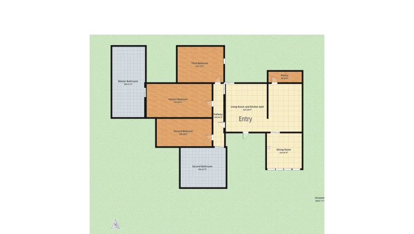 Suburban Family of 4 House floor plan 1903.05