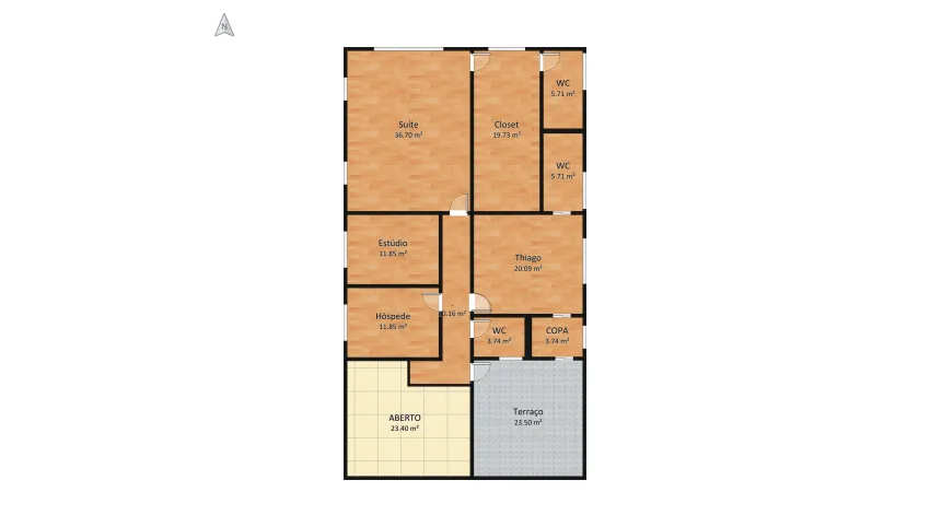Copy of Casa CABV - Versão 19 - Superior floor plan 190.55