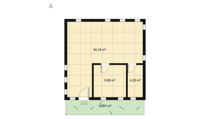 Mini Natural Green floor plan 63.44
