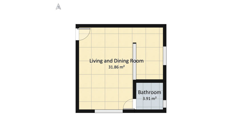 Small Studio floor plan 40.43