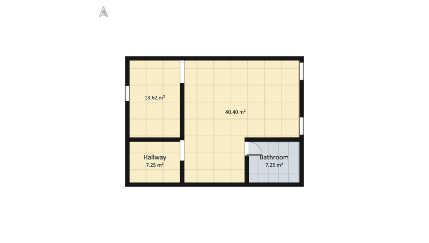Single woman loft floor plan 76.54