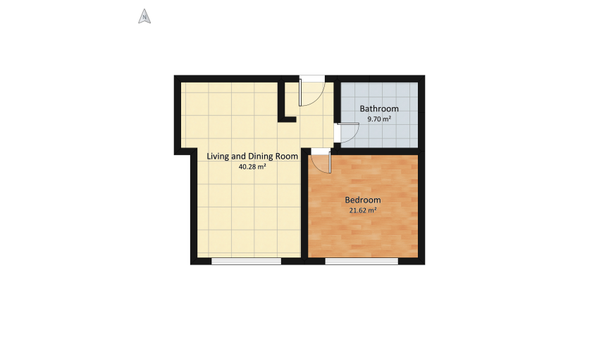 Simple chic floor plan 81.65