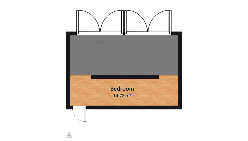 Sunken Bedroom floor plan 14.79